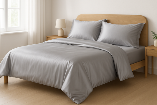silver grey tencel bedding set